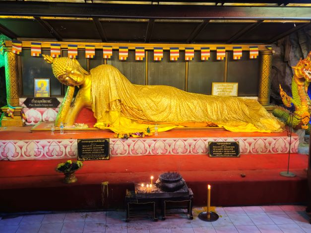 Reclining Buddha found in Wat Tham Khao Pun